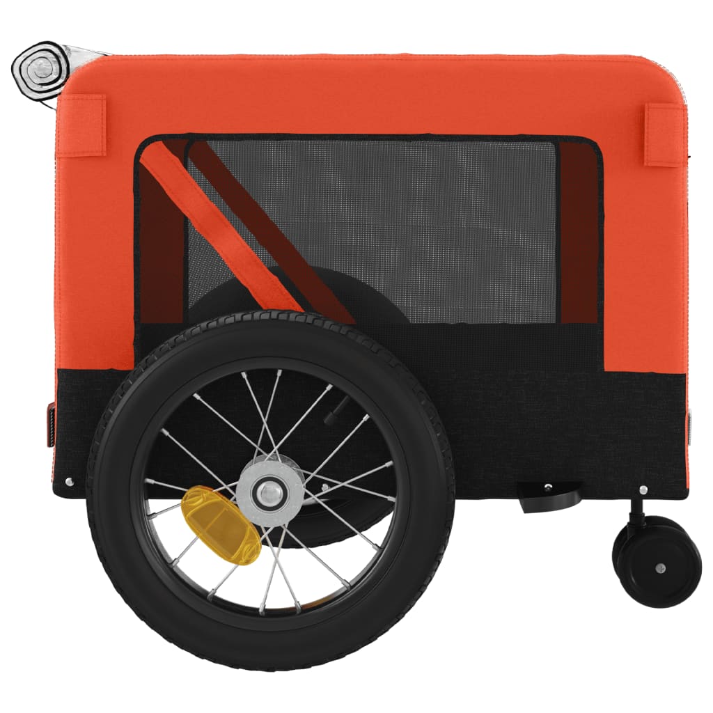 8720845770136_g_en_hd_6 vidaXL Pet Bike Trailer Orange and Black Oxford Fabric and Iron - Image 8