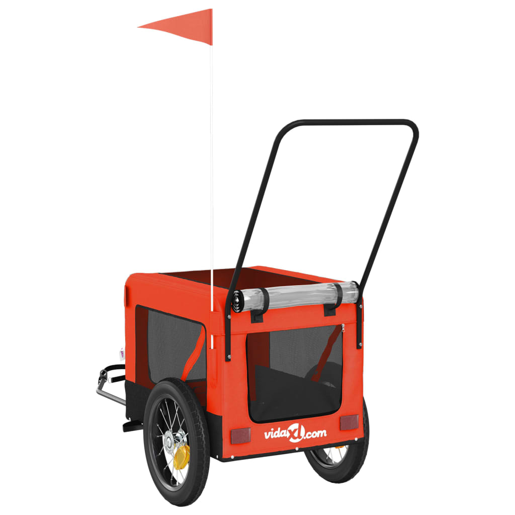 8720845770136_g_en_hd_7 vidaXL Pet Bike Trailer Orange and Black Oxford Fabric and Iron - Image 9