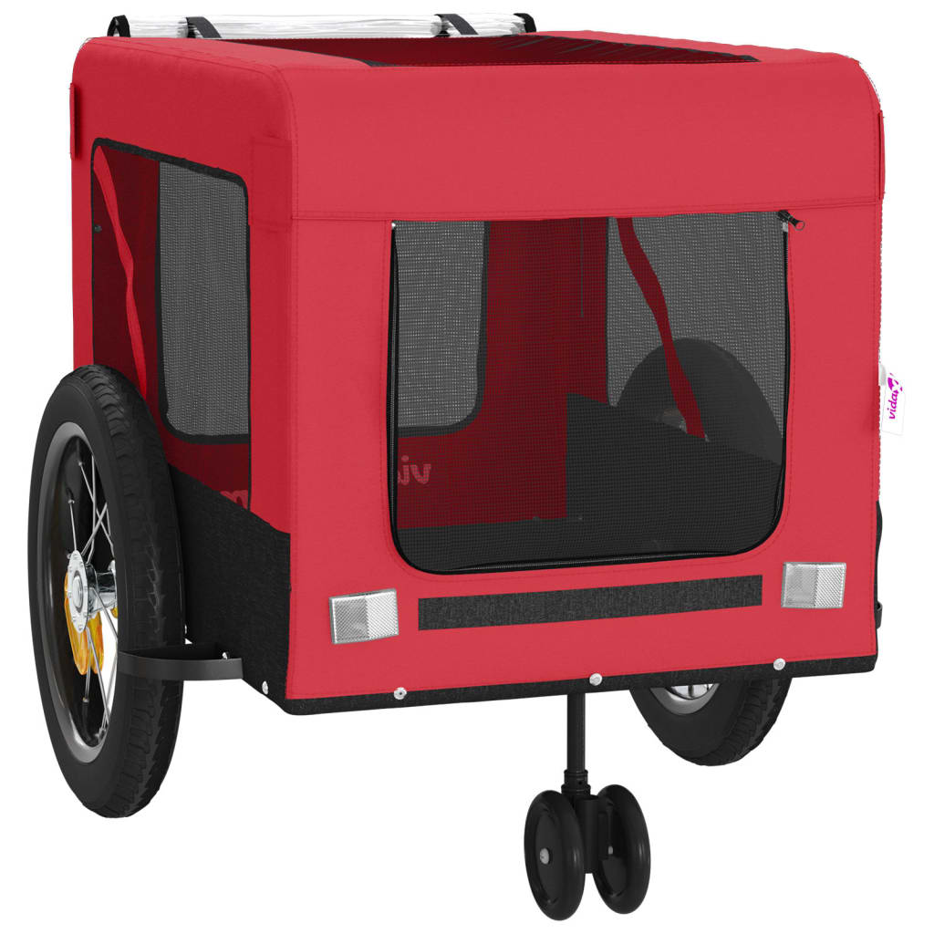 8720845770143_g_en_hd_4 vidaXL Pet Bike Trailer Red and Black Oxford Fabric and Iron - Image 6