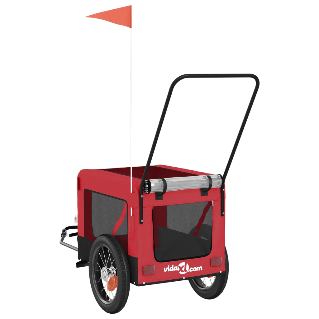 8720845770143_g_en_hd_7 vidaXL Pet Bike Trailer Red and Black Oxford Fabric and Iron - Image 9