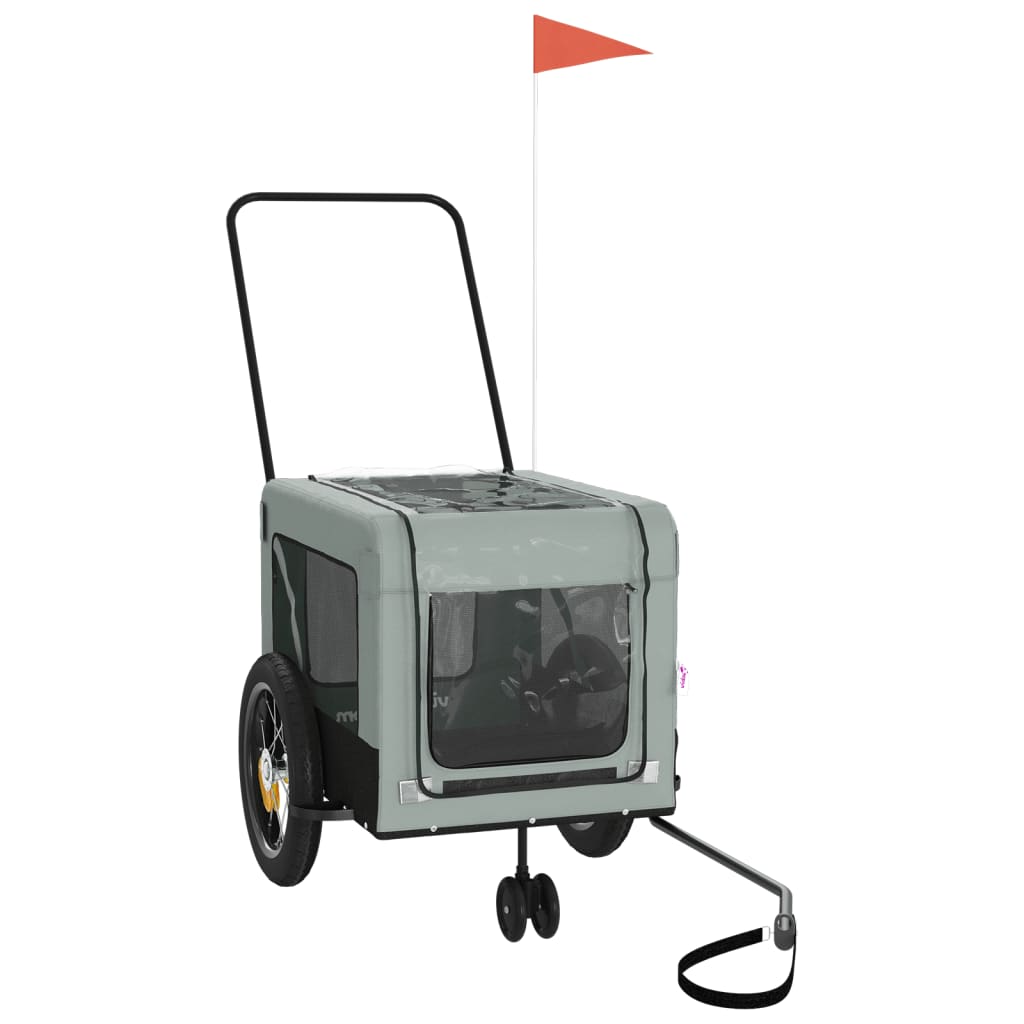 8720845770150_g_en_hd_1 vidaXL Pet Bike Trailer Grey and Black Oxford Fabric and Iron - Image 3