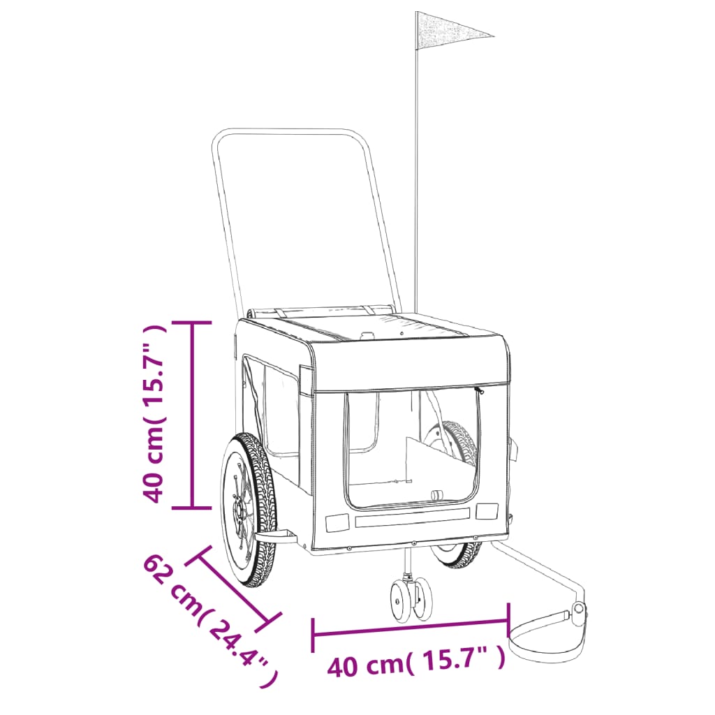 8720845770150_g_en_hd_11 vidaXL Pet Bike Trailer Grey and Black Oxford Fabric and Iron - Image 13