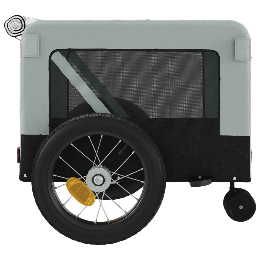 8720845770150_g_en_hd_6 vidaXL Pet Bike Trailer Grey and Black Oxford Fabric and Iron - Image 8
