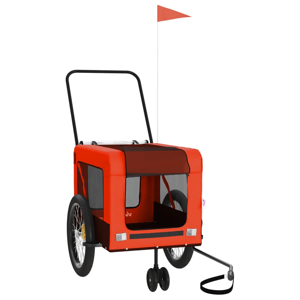 8720845770273_a_en_hd_1 vidaXL Pet Bike Trailer Orange and Black Oxford Fabric and Iron - Image 2