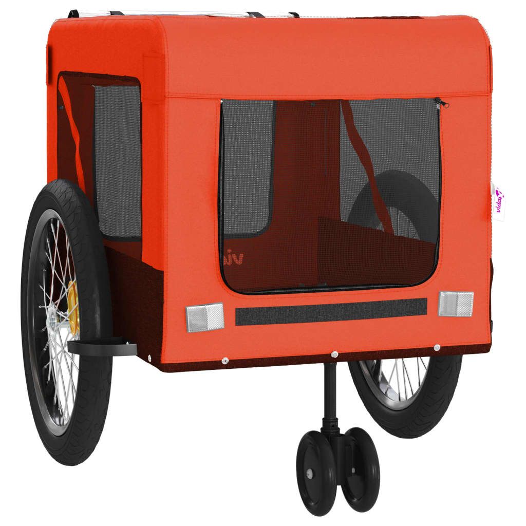 8720845770273_g_en_hd_4 vidaXL Pet Bike Trailer Orange and Black Oxford Fabric and Iron - Image 6