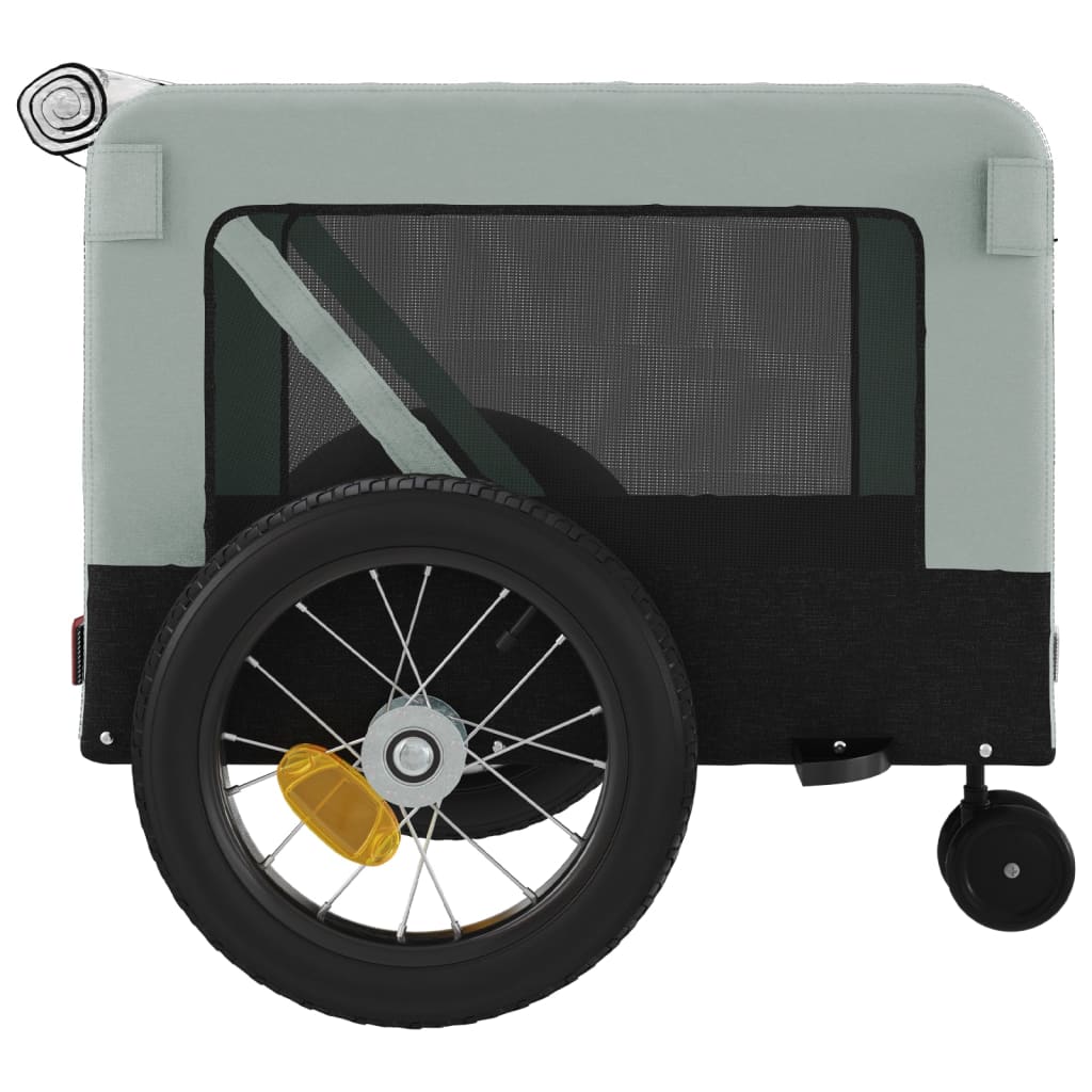 8720845770297_g_en_hd_6 vidaXL Pet Bike Trailer Grey and Black Oxford Fabric and Iron - Image 8