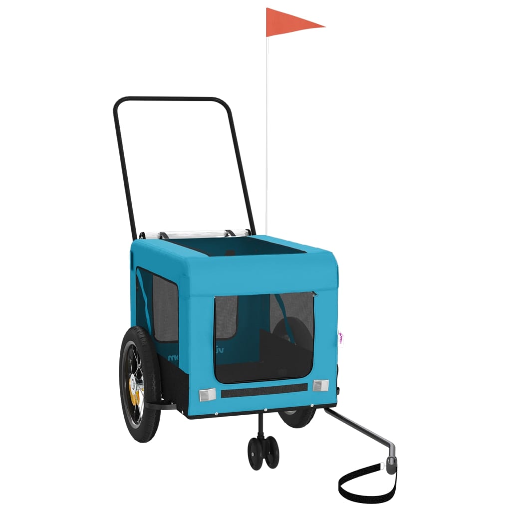 8720845770310_g_en_hd_2 vidaXL Pet Bike Trailer Blue and Black Oxford Fabric and Iron - Image 4