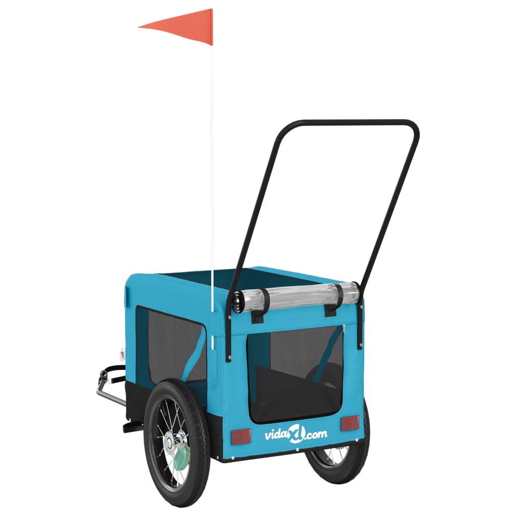 8720845770310_g_en_hd_7 vidaXL Pet Bike Trailer Blue and Black Oxford Fabric and Iron - Image 9