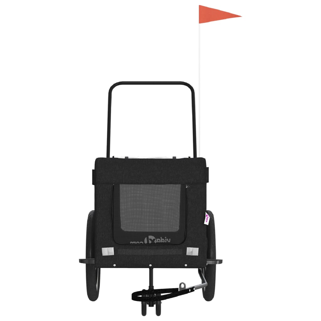 8720845770327_g_en_hd_3 vidaXL Pet Bike Trailer Black Oxford Fabric and Iron - Image 5