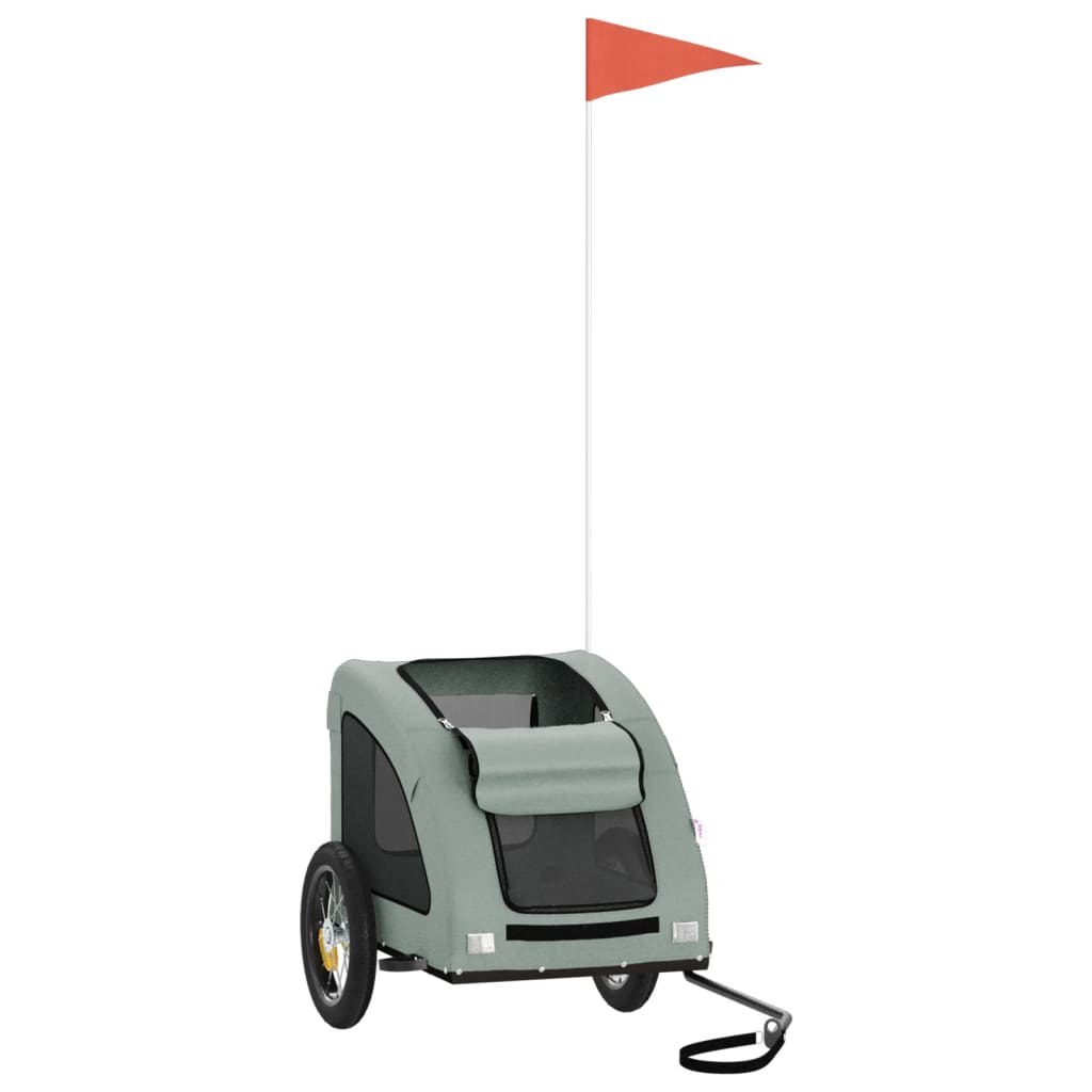 8720845770365_g_en_hd_1 vidaXL Pet Bike Trailer Grey Oxford Fabric and Iron - Image 3
