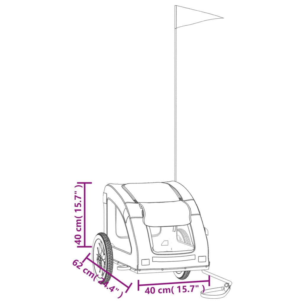 8720845770365_g_en_hd_11 vidaXL Pet Bike Trailer Grey Oxford Fabric and Iron - Image 13