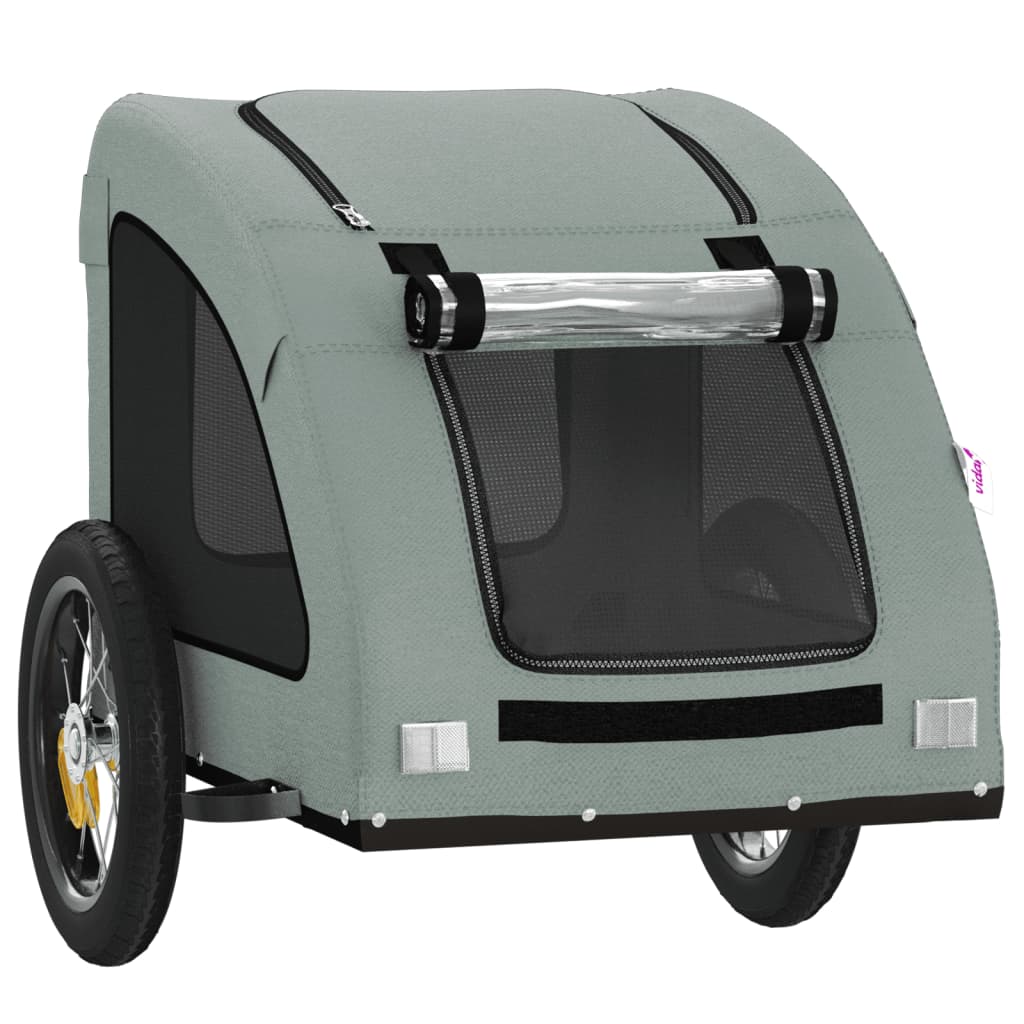 8720845770365_g_en_hd_3 vidaXL Pet Bike Trailer Grey Oxford Fabric and Iron - Image 5