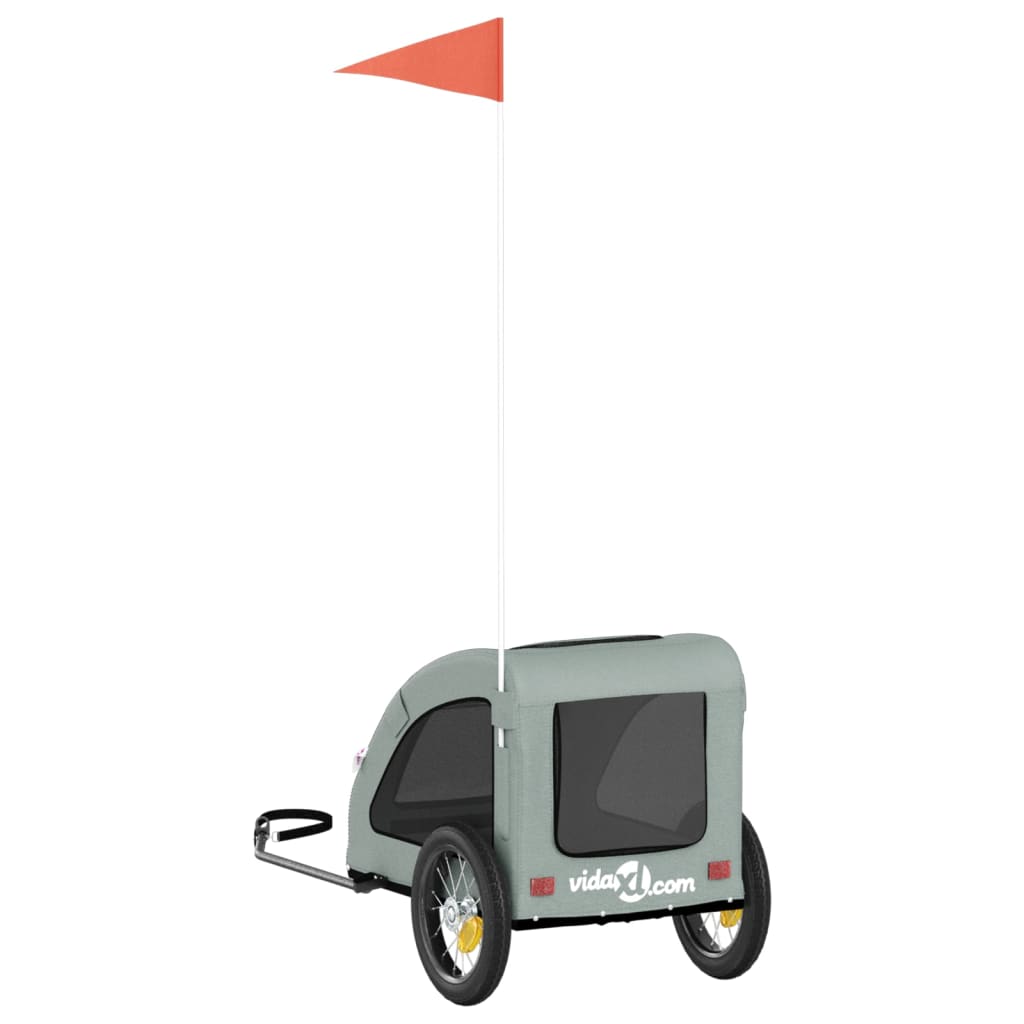 8720845770365_g_en_hd_6 vidaXL Pet Bike Trailer Grey Oxford Fabric and Iron - Image 8