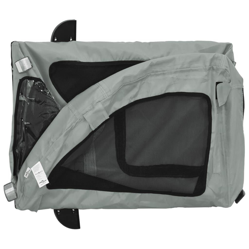8720845770365_g_en_hd_7 vidaXL Pet Bike Trailer Grey Oxford Fabric and Iron - Image 9