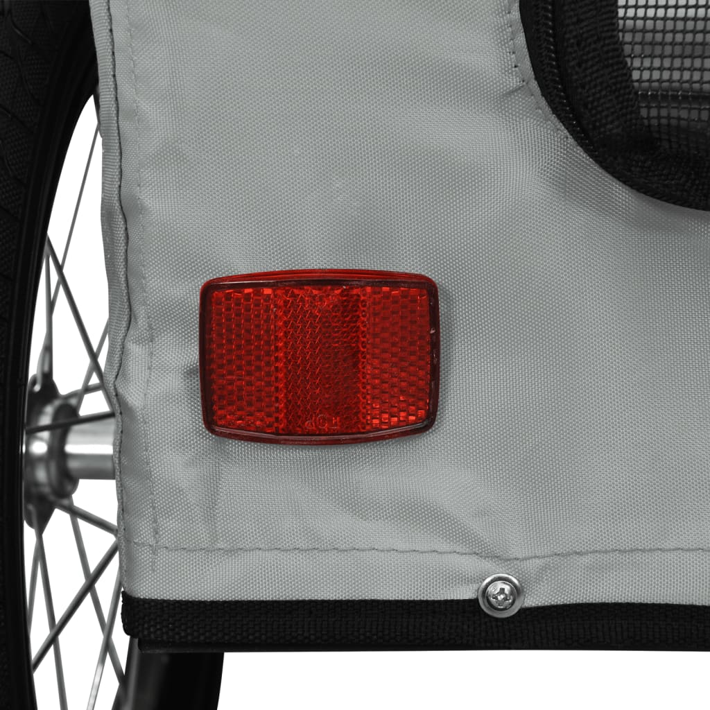 8720845770365_g_en_hd_9 vidaXL Pet Bike Trailer Grey Oxford Fabric and Iron - Image 11