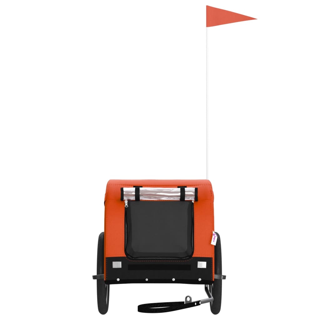 8720845770839_g_en_hd_1 vidaXL Pet Bike Trailer Orange and Black Oxford Fabric and Iron - Image 3