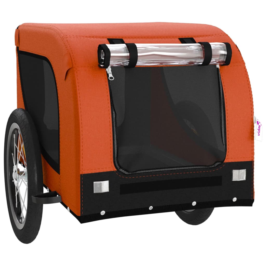 8720845770839_g_en_hd_2 vidaXL Pet Bike Trailer Orange and Black Oxford Fabric and Iron - Image 4