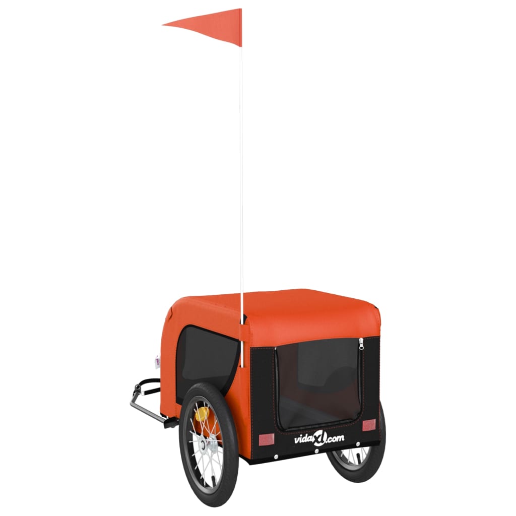 8720845770839_g_en_hd_5 vidaXL Pet Bike Trailer Orange and Black Oxford Fabric and Iron - Image 7