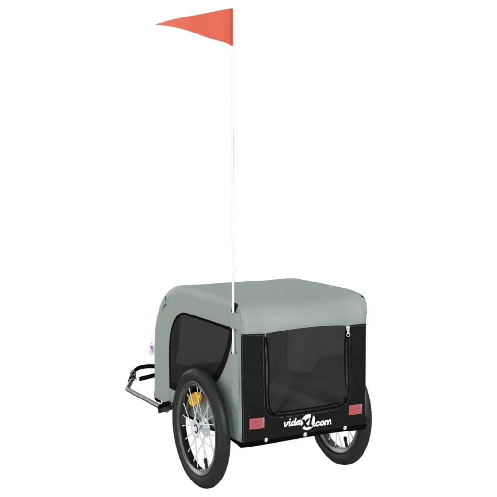 8720845770853_g_en_hd_5 vidaXL Pet Bike Trailer Grey and Black Oxford Fabric and Iron - Image 7