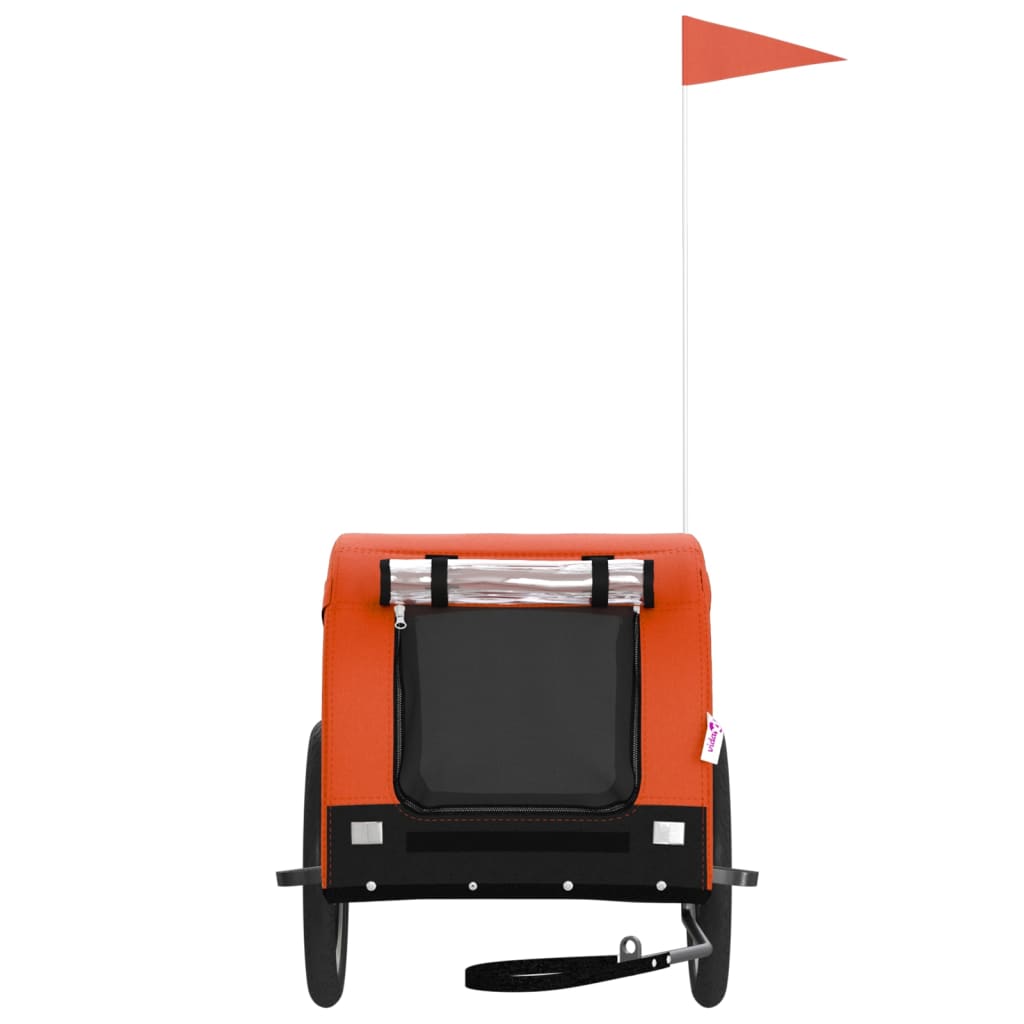 8720845770907_g_en_hd_1 vidaXL Pet Bike Trailer Orange and Black Oxford Fabric and Iron - Image 3