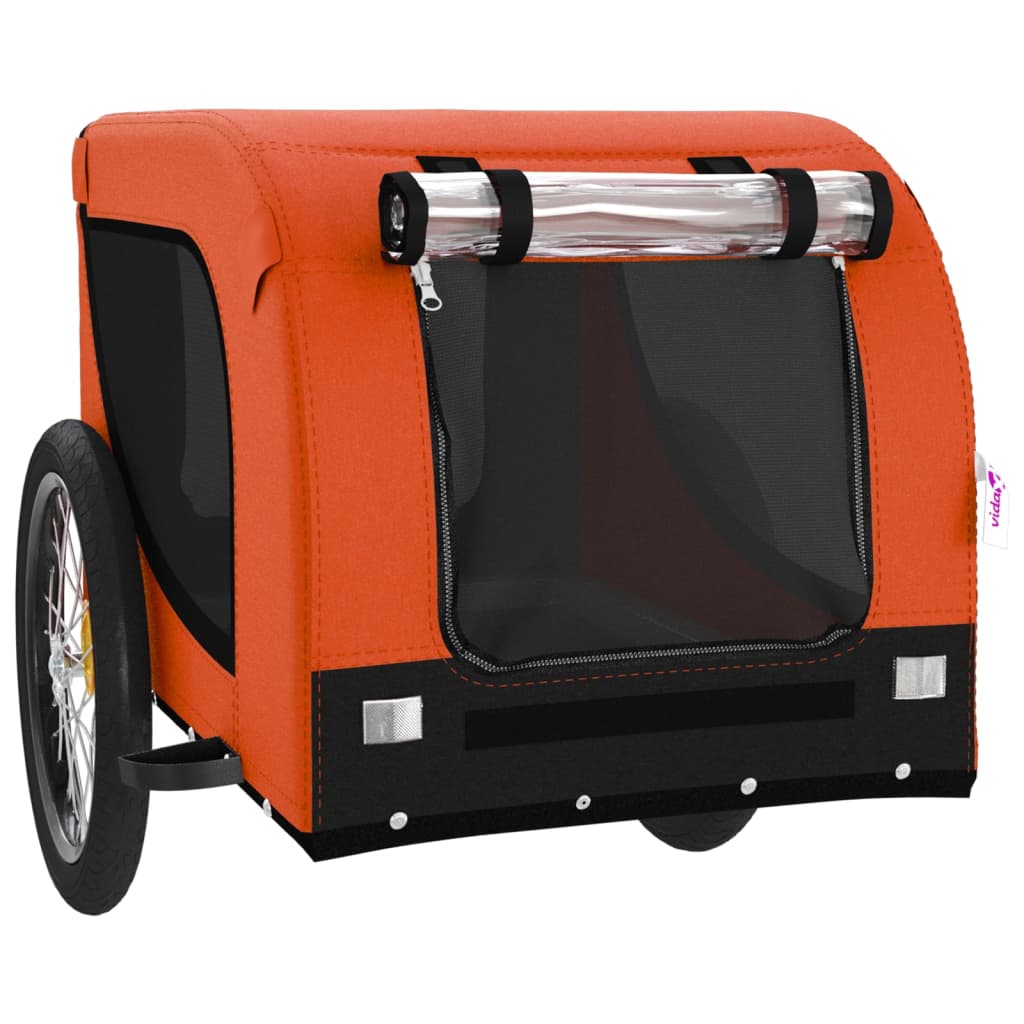 8720845770907_g_en_hd_2 vidaXL Pet Bike Trailer Orange and Black Oxford Fabric and Iron - Image 4