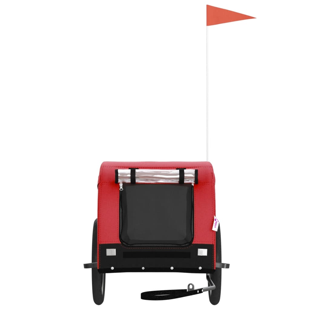8720845770914_g_en_hd_1 vidaXL Pet Bike Trailer Red and Black Oxford Fabric and Iron - Image 3