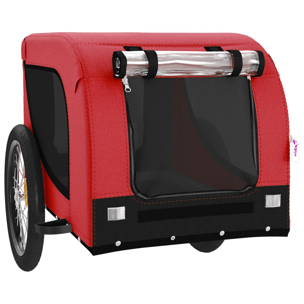 8720845770914_g_en_hd_2 vidaXL Pet Bike Trailer Red and Black Oxford Fabric and Iron - Image 4