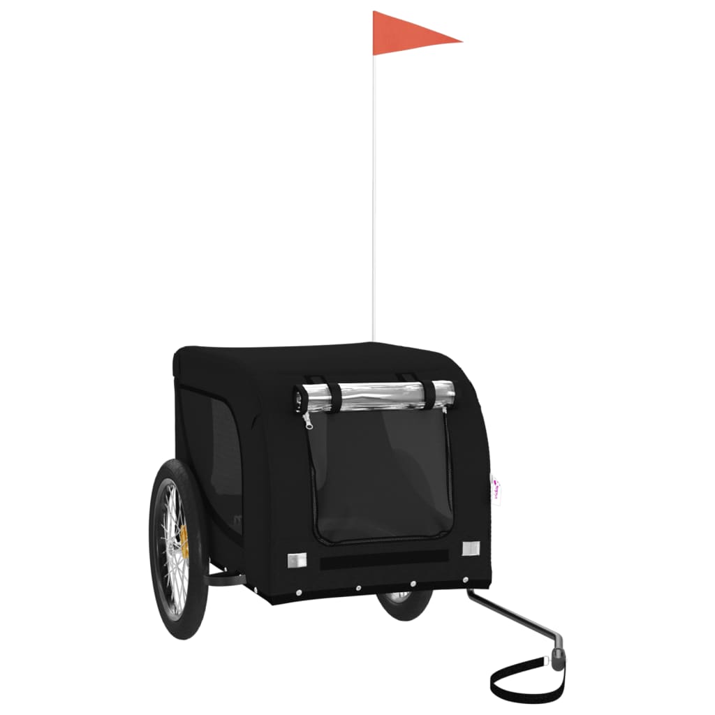 8720845770952_a_en_hd_1 vidaXL Pet Bike Trailer Black Oxford Fabric and Iron - Image 2