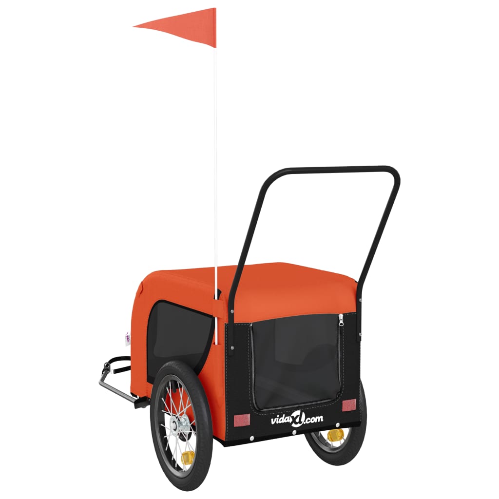 8720845771041_g_en_hd_5 vidaXL Pet Bike Trailer Orange and Black Oxford Fabric and Iron - Image 7