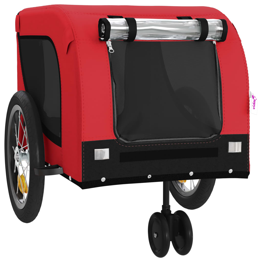 8720845771058_g_en_hd_2 vidaXL Pet Bike Trailer Red and Black Oxford Fabric and Iron - Image 4