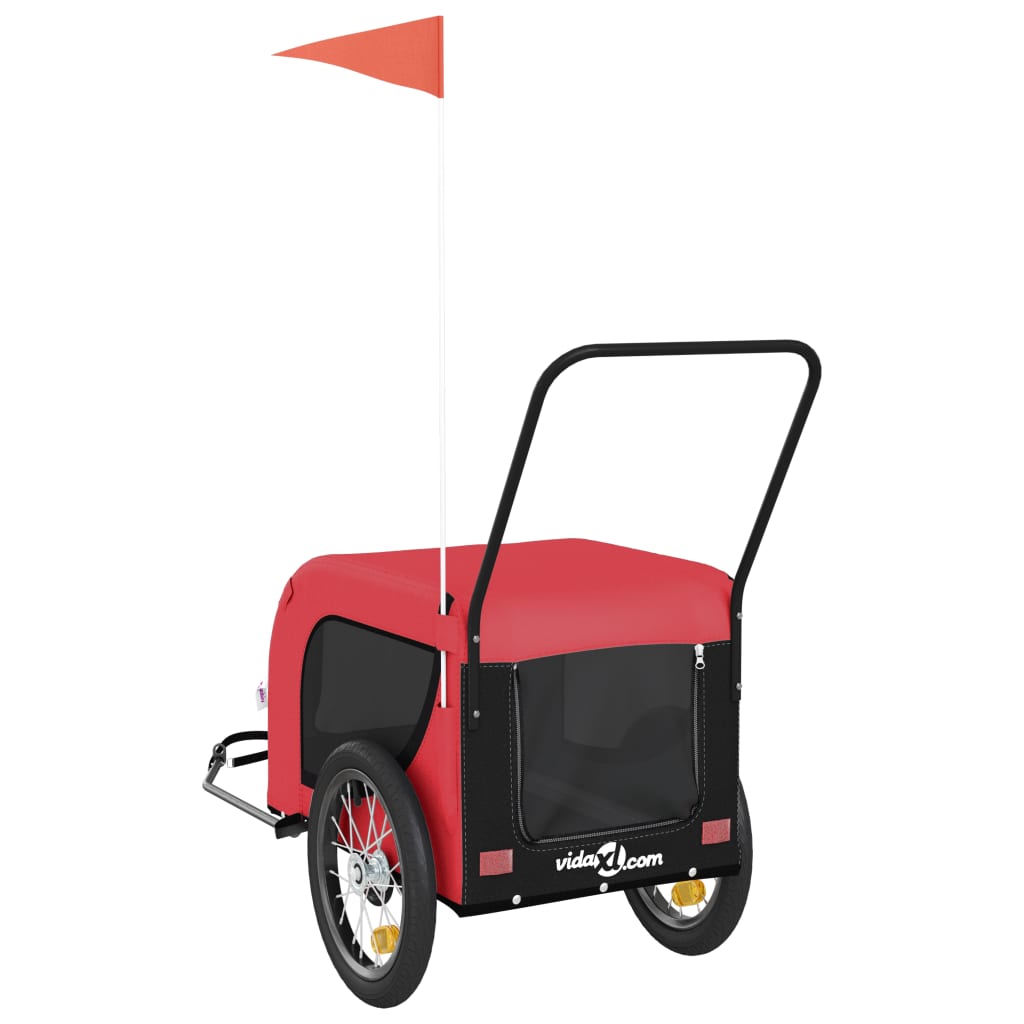 8720845771058_g_en_hd_5 vidaXL Pet Bike Trailer Red and Black Oxford Fabric and Iron - Image 7