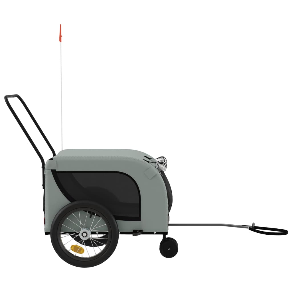 8720845771065_g_en_hd_3 vidaXL Pet Bike Trailer Grey and Black Oxford Fabric and Iron - Image 5