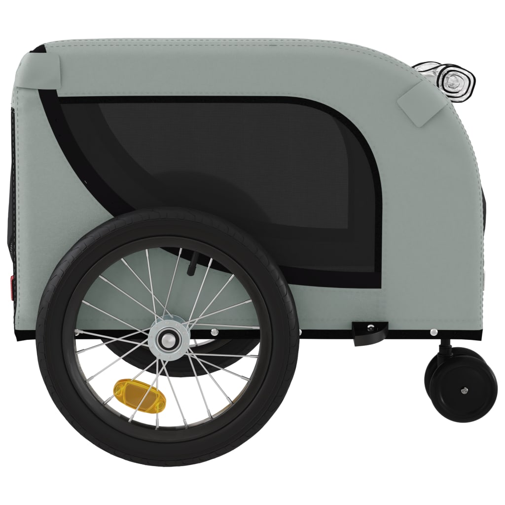 8720845771065_g_en_hd_4 vidaXL Pet Bike Trailer Grey and Black Oxford Fabric and Iron - Image 6