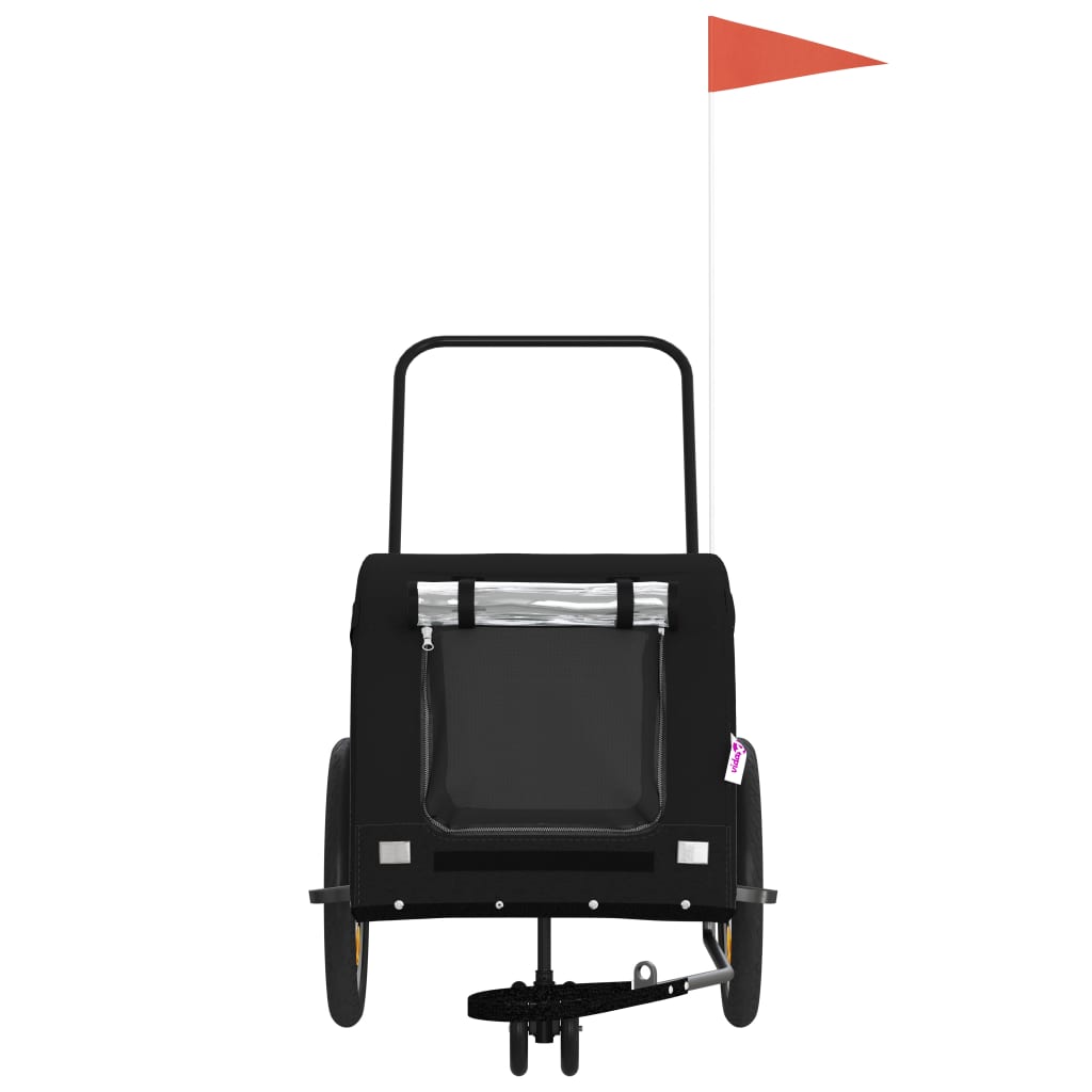 8720845771096_g_en_hd_1 vidaXL Pet Bike Trailer Black Oxford Fabric and Iron - Image 3