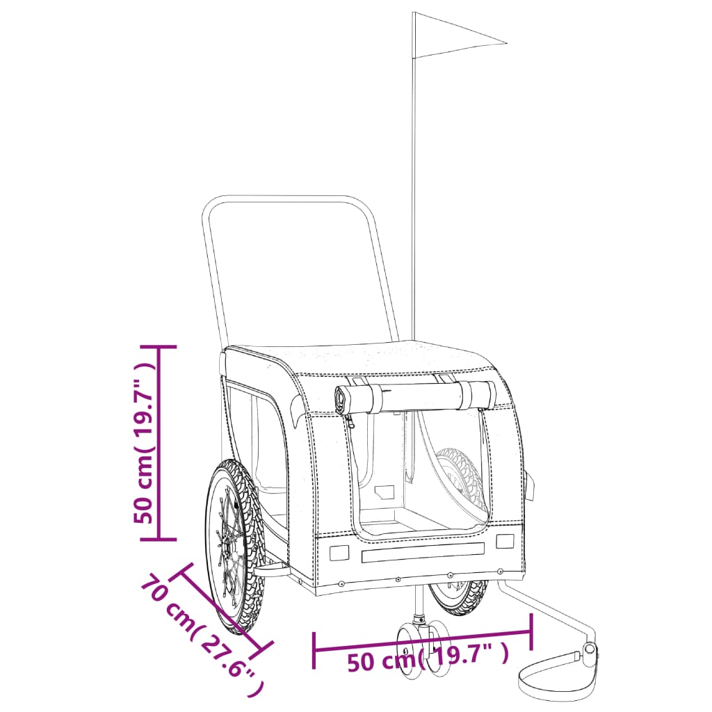8720845771096_g_en_hd_9 vidaXL Pet Bike Trailer Black Oxford Fabric and Iron - Image 11