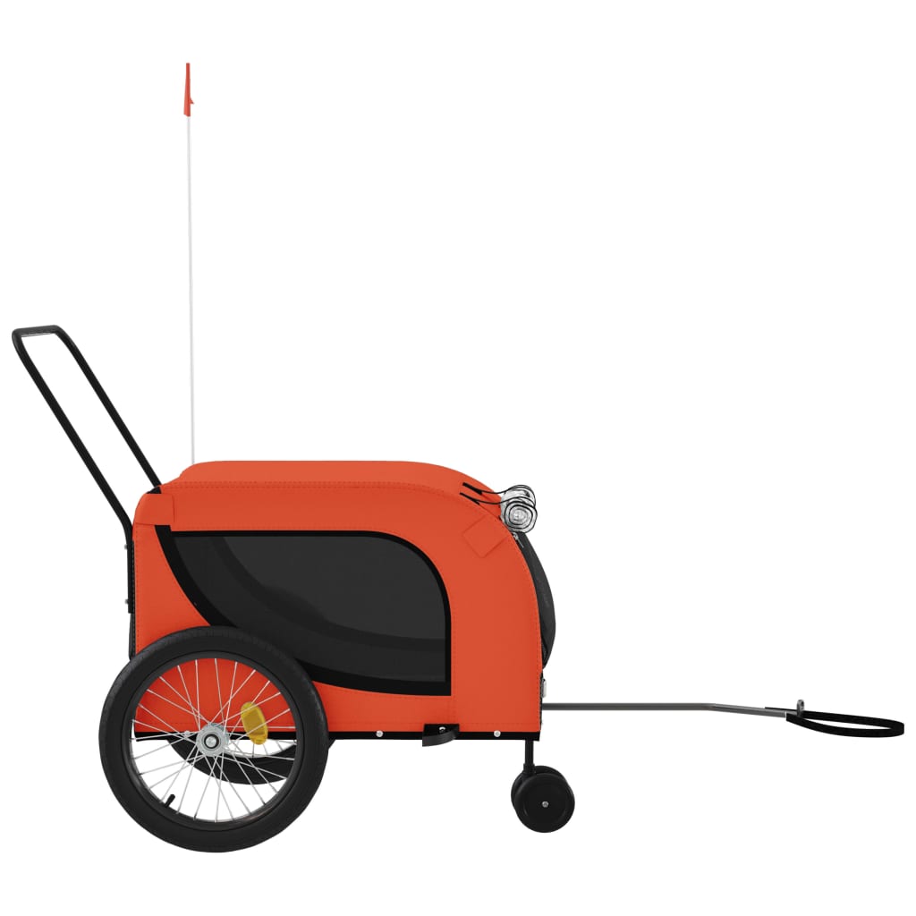 8720845771119_g_en_hd_3 vidaXL Pet Bike Trailer Orange and Black Oxford Fabric and Iron - Image 5