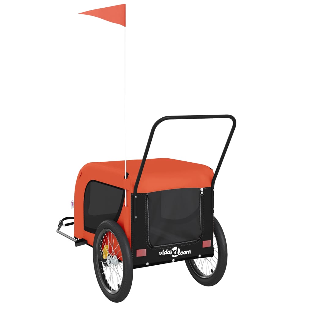 8720845771119_g_en_hd_5 vidaXL Pet Bike Trailer Orange and Black Oxford Fabric and Iron - Image 7