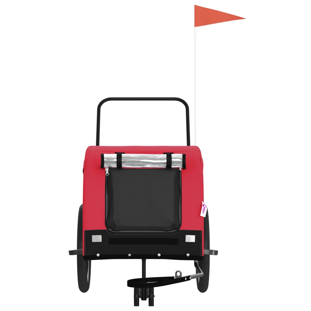 8720845771126_g_en_hd_1 vidaXL Pet Bike Trailer Red and Black Oxford Fabric and Iron - Image 3