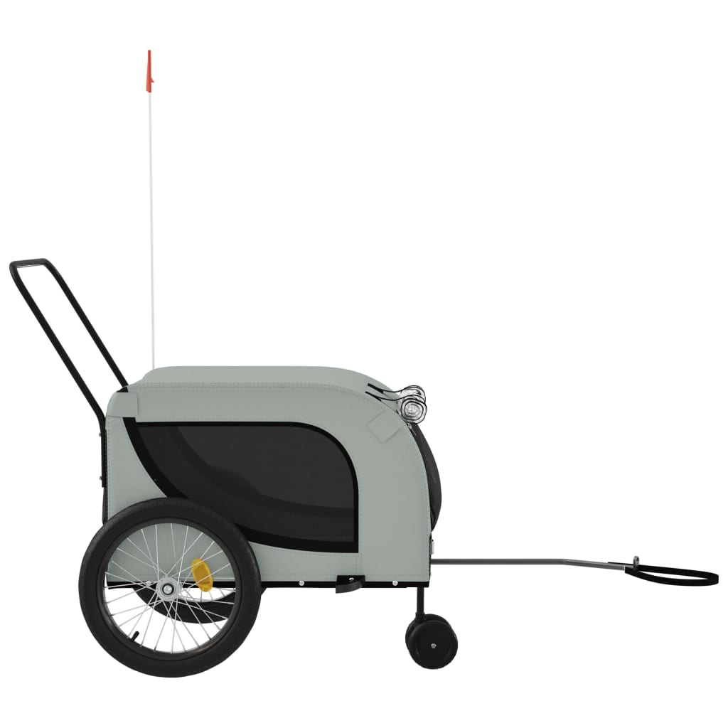 8720845771133_g_en_hd_3 vidaXL Pet Bike Trailer Grey and Black Oxford Fabric and Iron - Image 5