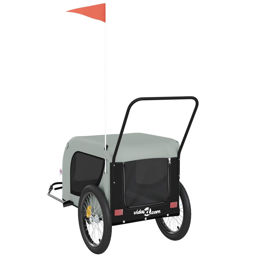 8720845771133_g_en_hd_5 vidaXL Pet Bike Trailer Grey and Black Oxford Fabric and Iron - Image 7