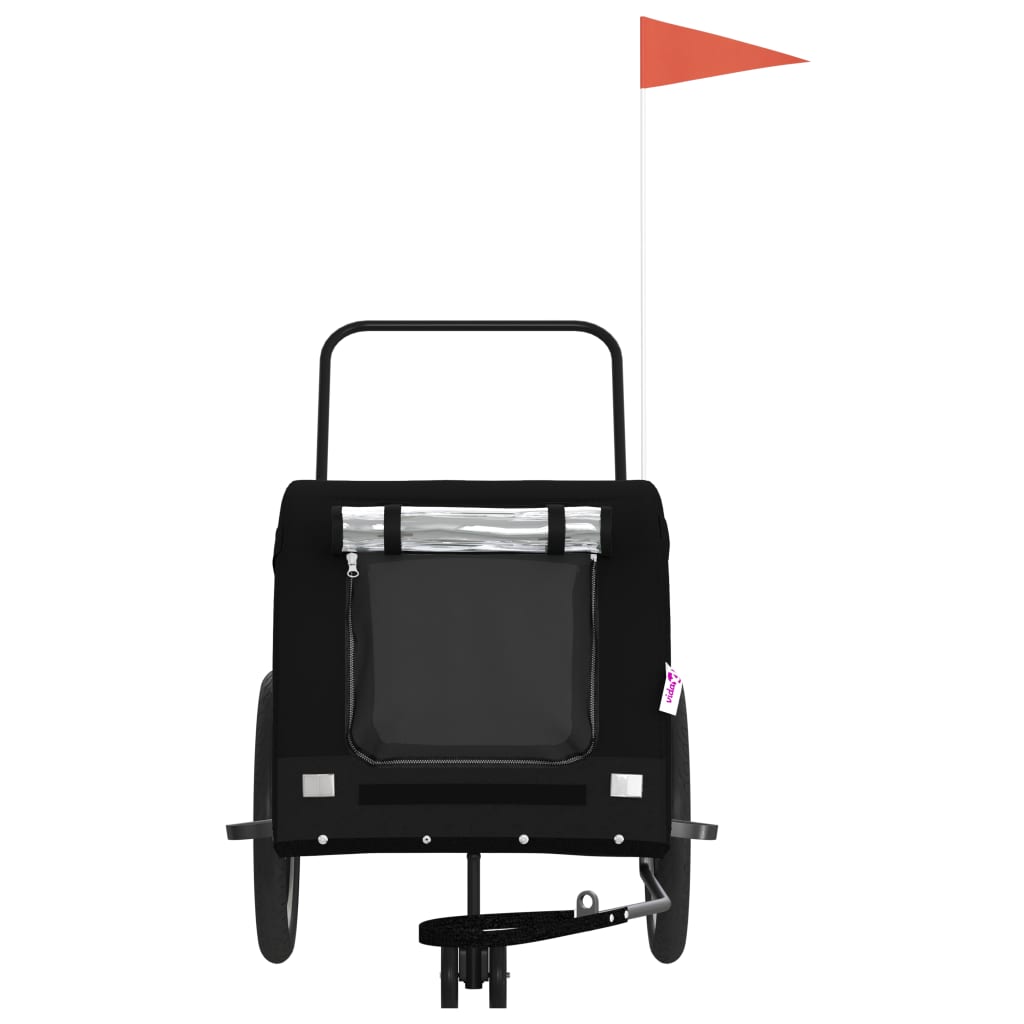 8720845771164_g_en_hd_1 vidaXL Pet Bike Trailer Black Oxford Fabric and Iron - Image 3