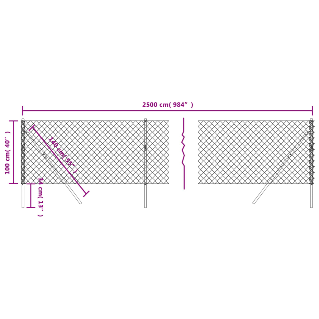 8720845771270_g_en_hd_3 vidaXL Chain Link Fence Green 1x25 m - Image 5