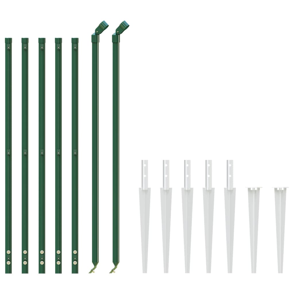 8720845771348_g_en_hd_1 vidaXL Chain Link Fence with Spike Anchors Green 0.8x10 m - Image 3