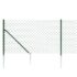 vidaXL Chain Link Fence with Spike Anchors Green 1x10 m - Image 4