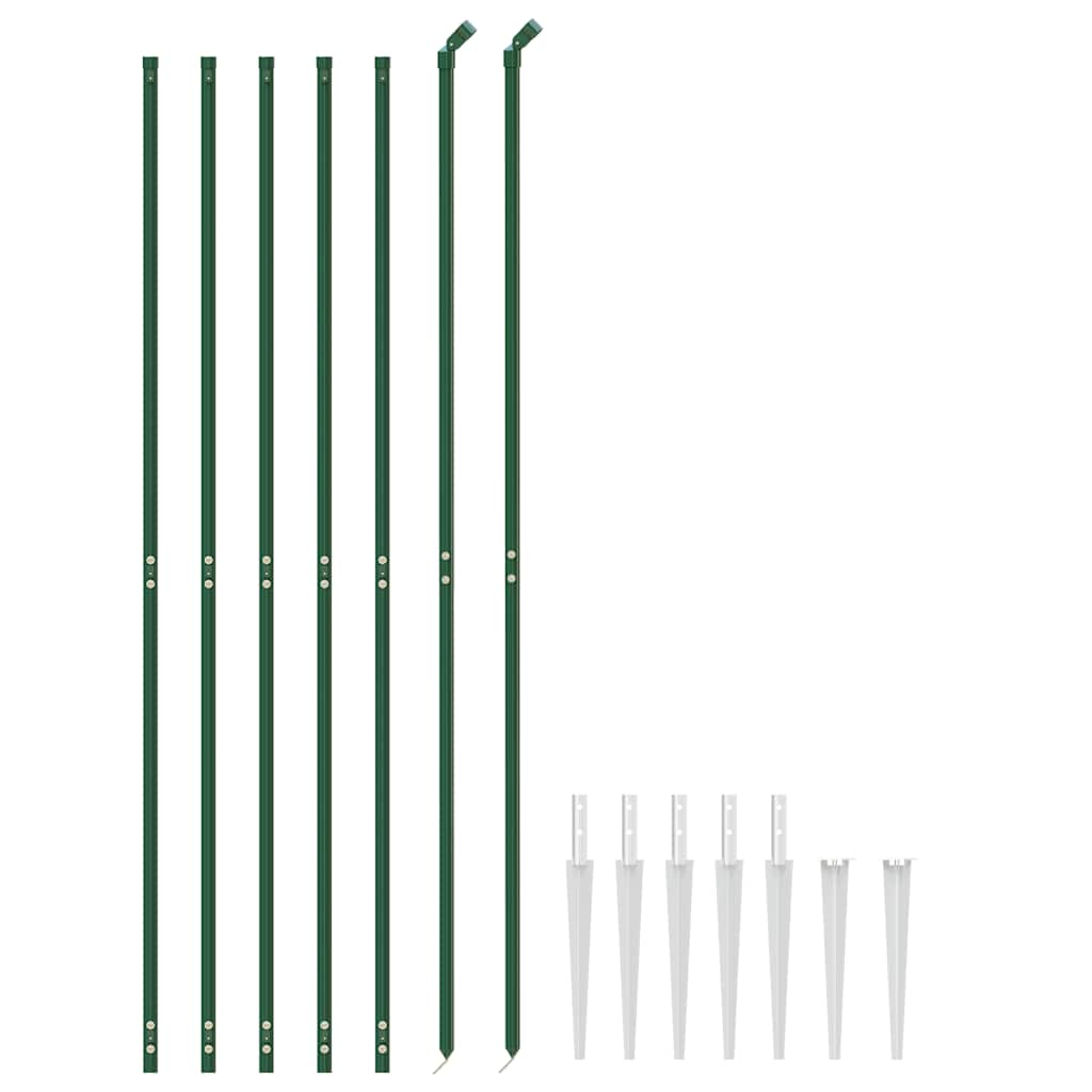 8720845771386_g_en_hd_1 vidaXL Chain Link Fence with Spike Anchors Green 1.6x10 m - Image 3