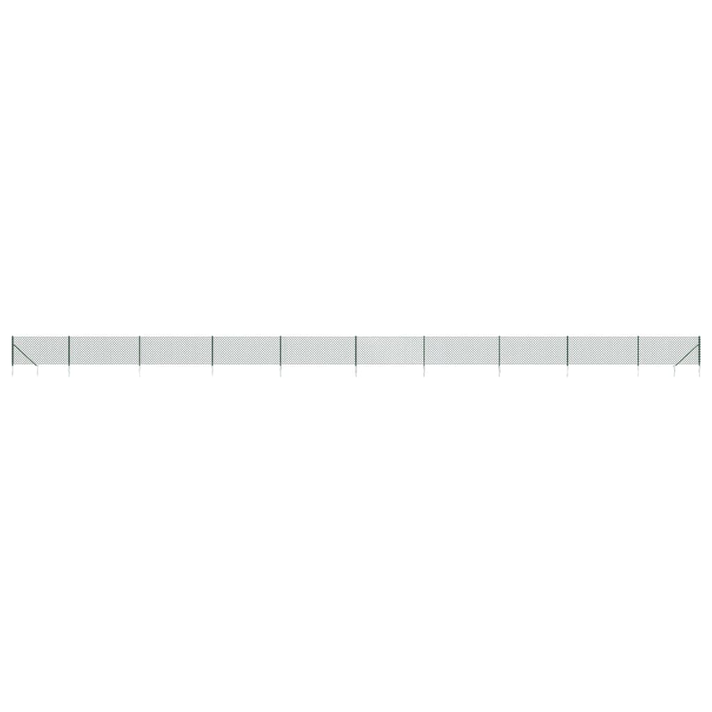 8720845771430_a_en_hd_1 vidaXL Chain Link Fence with Spike Anchors Green 1x25 m - Image 2