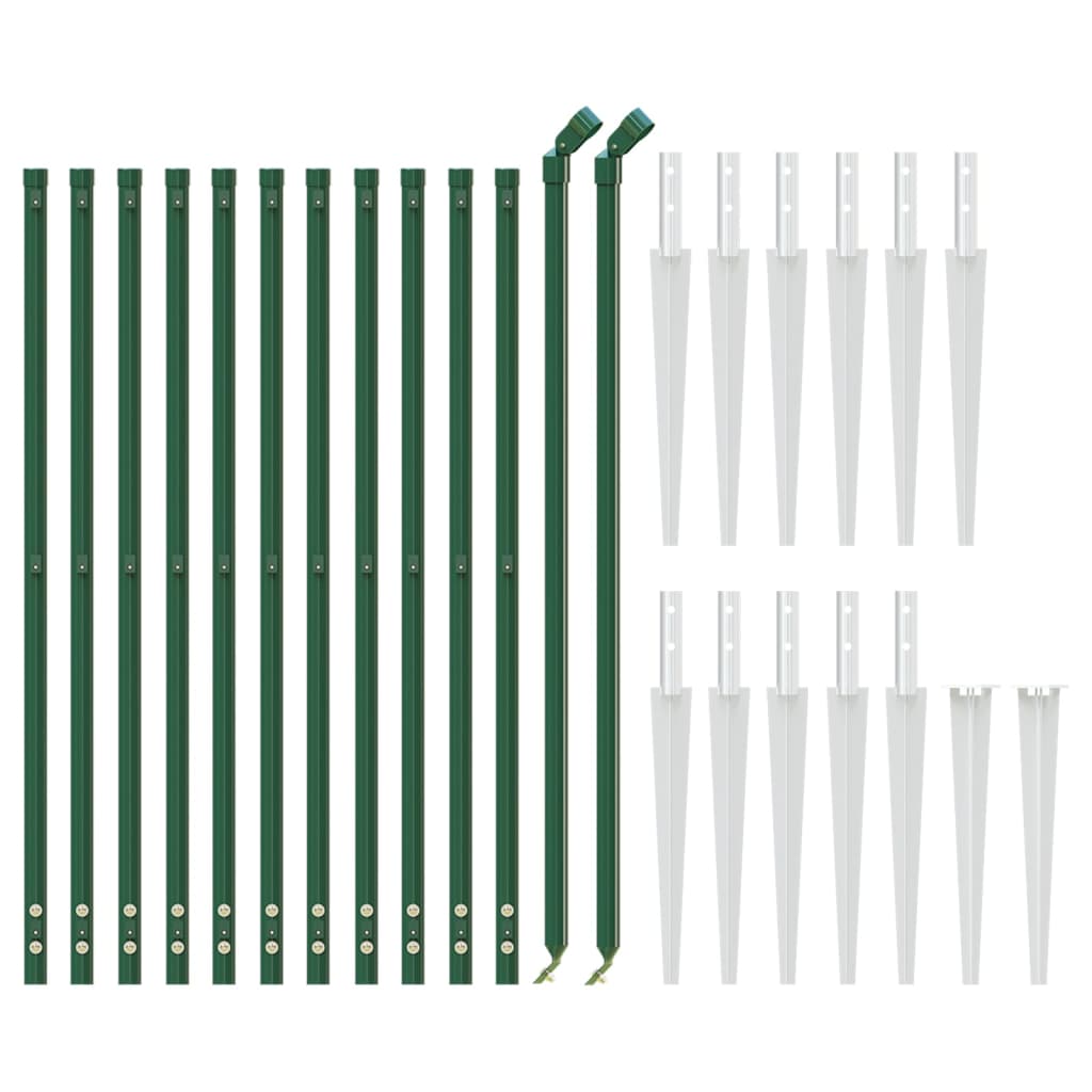 8720845771430_g_en_hd_1 vidaXL Chain Link Fence with Spike Anchors Green 1x25 m - Image 3
