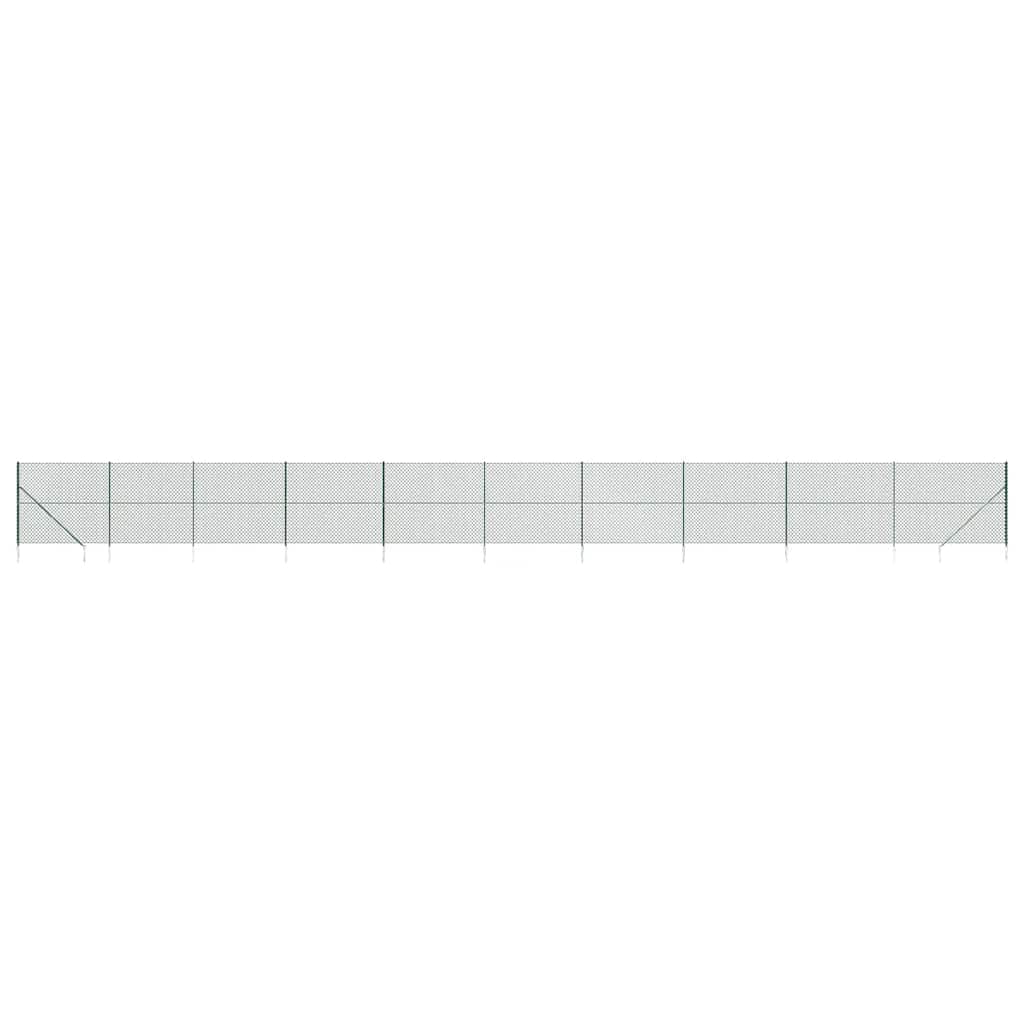 8720845771454_a_en_hd_1 vidaXL Chain Link Fence with Spike Anchors Green 1.4x25 m - Image 2