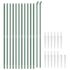 vidaXL Chain Link Fence with Spike Anchors Green 1.4x25 m - Image 3