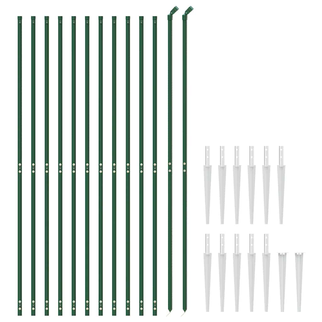 8720845771461_g_en_hd_1 vidaXL Chain Link Fence with Spike Anchors Green 1.6x25 m - Image 3